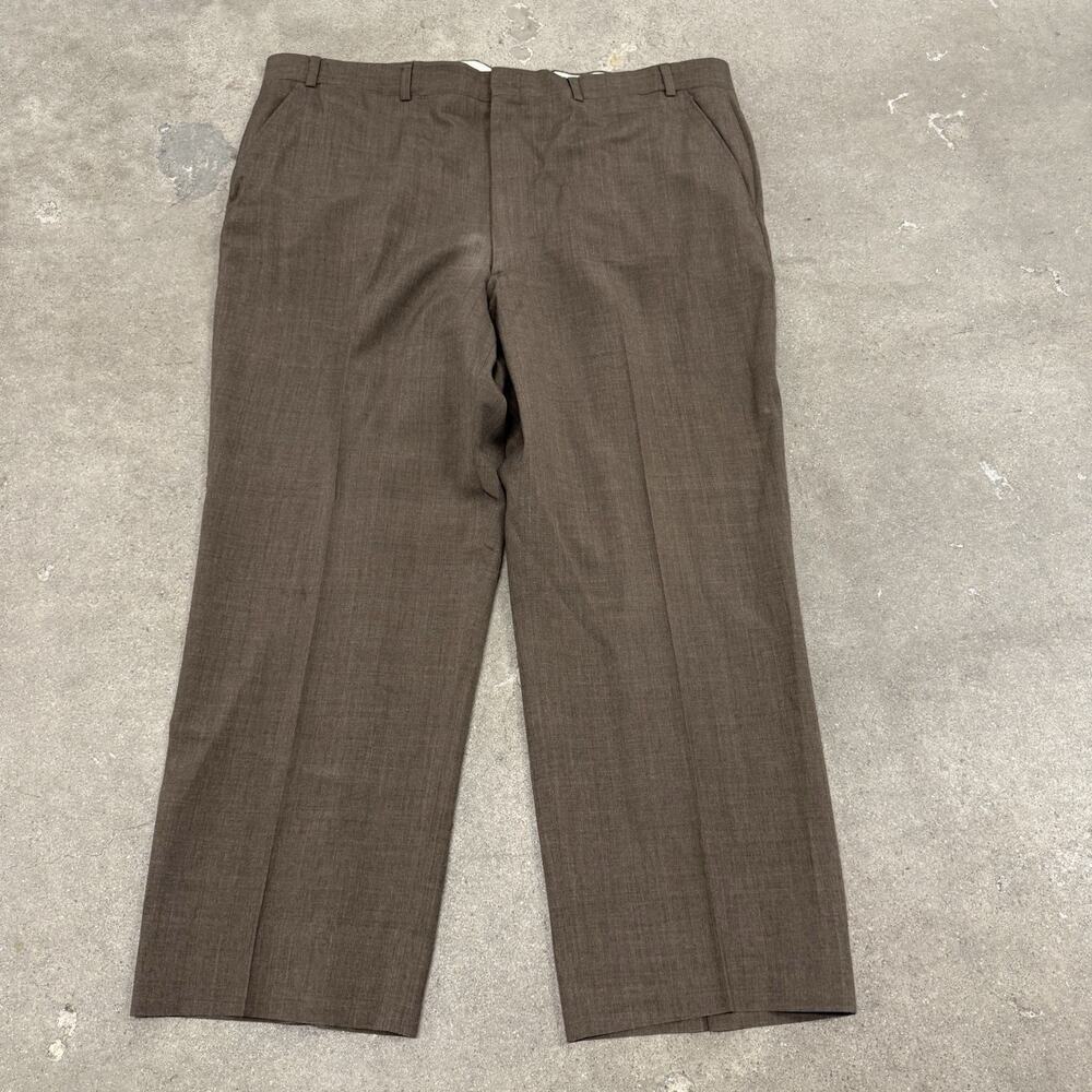 VINTAGE 60s JUSTERS WOVEN DRESS PANTS SLACKS ROCKABILLY BROWN TALON ZIP SIZE 41